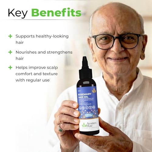 Image of Avimee Herbal Rosemary Oil for Hair (Pack of 2)| For Hair Growth, Hair Fall Control and Dandruff | 100% Pure & Natural | Mineral Oil Free | 100mL