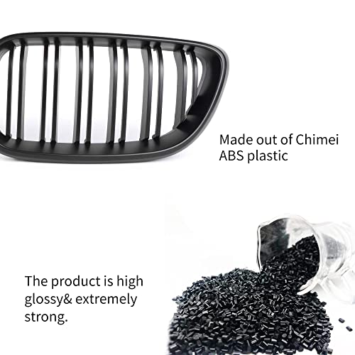 F22 Grille, Abs Front Replacement Kidney Grill For 2 Series F22 F23 F87(M2) Matt Black #TOP3