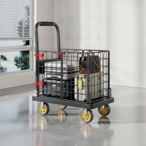 Carrito plegable multiusos de 72 48cm con valla alta de protección 5