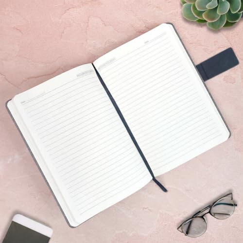 Image of Giftana Personalized Jute Diary with Pen Gift Set, Customized 2 in 1 Organiser Office Diaries Notebook A5 Size, Diwali Corporate Gifts for Employee (Grey)
