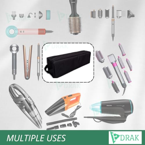 Image of EDRAK Hair Dryer airwrap Hair Straightener Bag Pouch Cover case.Cosmetic Hair Brush Toiletry Pouch for Travel(1 pcs)