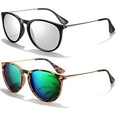 C-2pack-black Frame Silver Lens+leopard Frame Green Lens