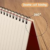 Yafe 5 Packs Spiral Notebook A5, 120 Pages 60 Sheets Kraft Cover Wirebound Notebooks Bulk Journals, 8.3 * 5.5 inch Lined Notebook for Business Office School Travel - Image 3