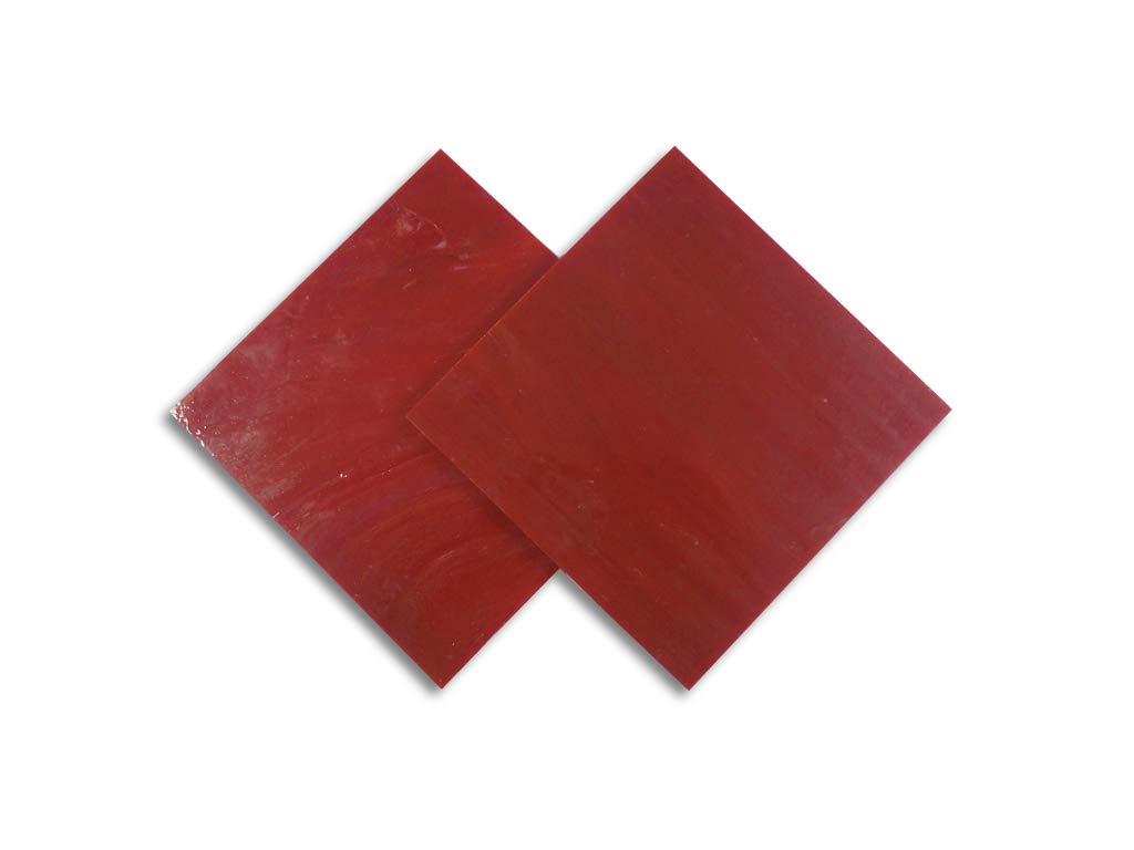 Stained Glass from Sai Mosaic Art, 2 Pc of 4"x4" for Mosaic Work Blood Red