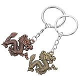 Porte-clés fête du printemps – ce porte-clés en forme de dragon est empreint de style traditionnel chinois, un excellent porte-clés pour le nouvel an, serpent en métal