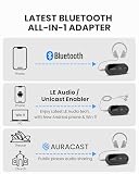 Avantree AS70P – LE odbiornik audio i Auracast do słuchawek przewodowych, Bluetooth 5.4 Qualcomm Chip, LC3 i aptX Adaptive, połączenie z LE, komputerami PC i transmisjami Auracast