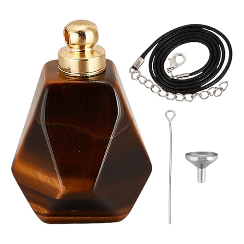 DELORIGIN Catene di urna di cristallo per cenere, per bottiglie di profumo naturale, con ciondolo a forma di urna e urna, Cristallo