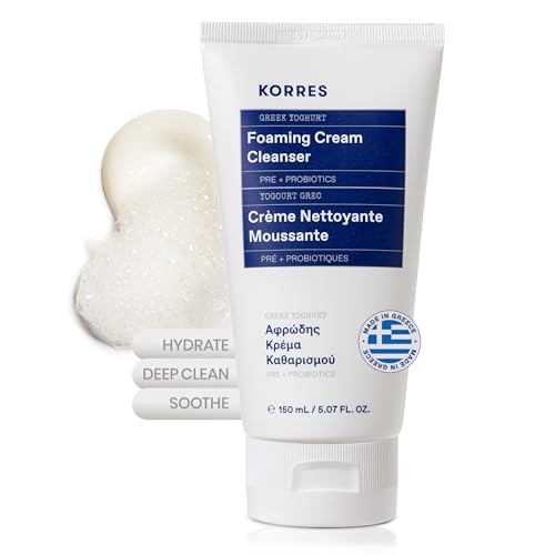 KORRES Greek Yoghurt Foaming Cream Cleanser, 150 ml