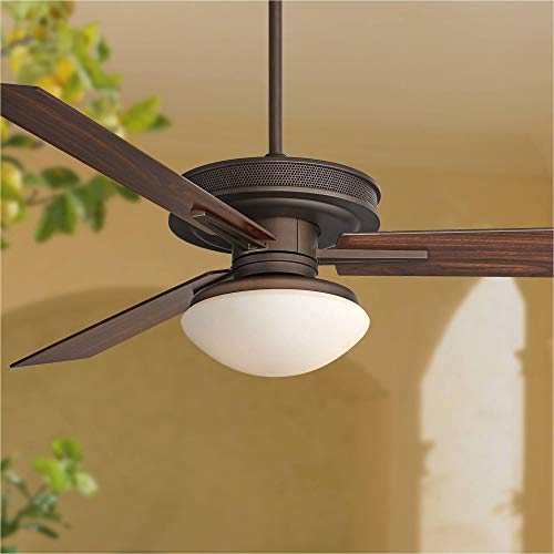 Discount 70% 60 Taladega Modern Indoor Outdoor Ceiling Fan with Light Kit LED Remote Control Oil Rubbed Bronze Dark Walnut Wood Blades Opal Glass Dome Damp Rated for Patio Porch - Casa Vieja Discount 90% 60 Taladega Modern Indoor Outdoor Ceiling Fan with Light Kit LED Remote Control Oil Rubbed Bronze Dark Walnut Wood Blades Opal Glass Dome Damp Rated for Patio Porch - Casa Vieja