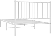 Vista 7 de Metal Bed Frame with Headboard Bed Frame Full Platform Bed Full Metal Bed Frames Full Bed Frame with Headboard White 39.4"x78.7