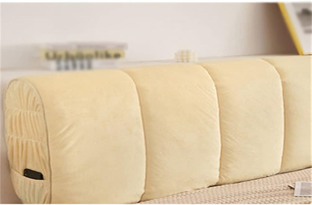 Bed Back Decor Thick Protective Cover Headboard Queen Plaid Bedspread Mattress(W190 x H65cm)