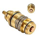 98282000 Temperatur Regeleinheit in Messingausführung, Thermostatische Schieberventile Duschthermostatkartusche für Bestimmte Hansgrohe Armaturen, Ersatzventil für Thermostatmischer