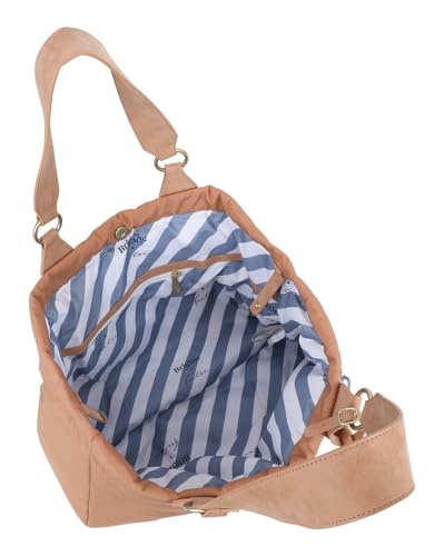 Sac shopper Izzy Medium grand format marron clair avec chaîne - 6
