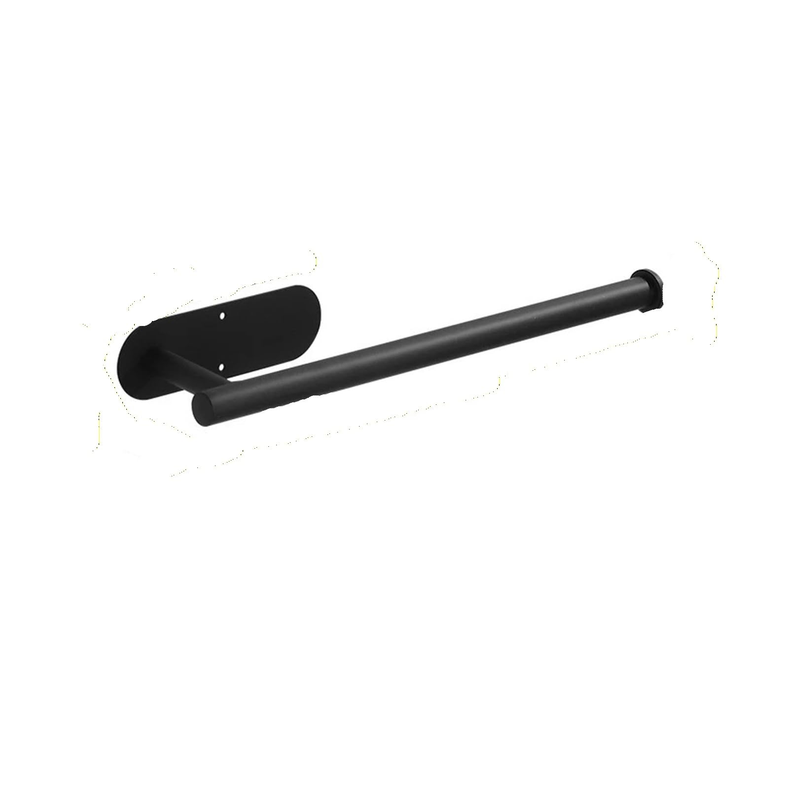 Stainless Steel Wall Mounted Kitchen Roll Towel Rack Napkin Dispenser(Lengthen Black)