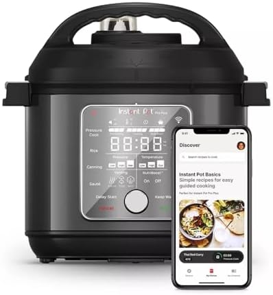 Instant-Pot 6-Quart Pro Plus Pressure Cooker with WiFi Control, N...
