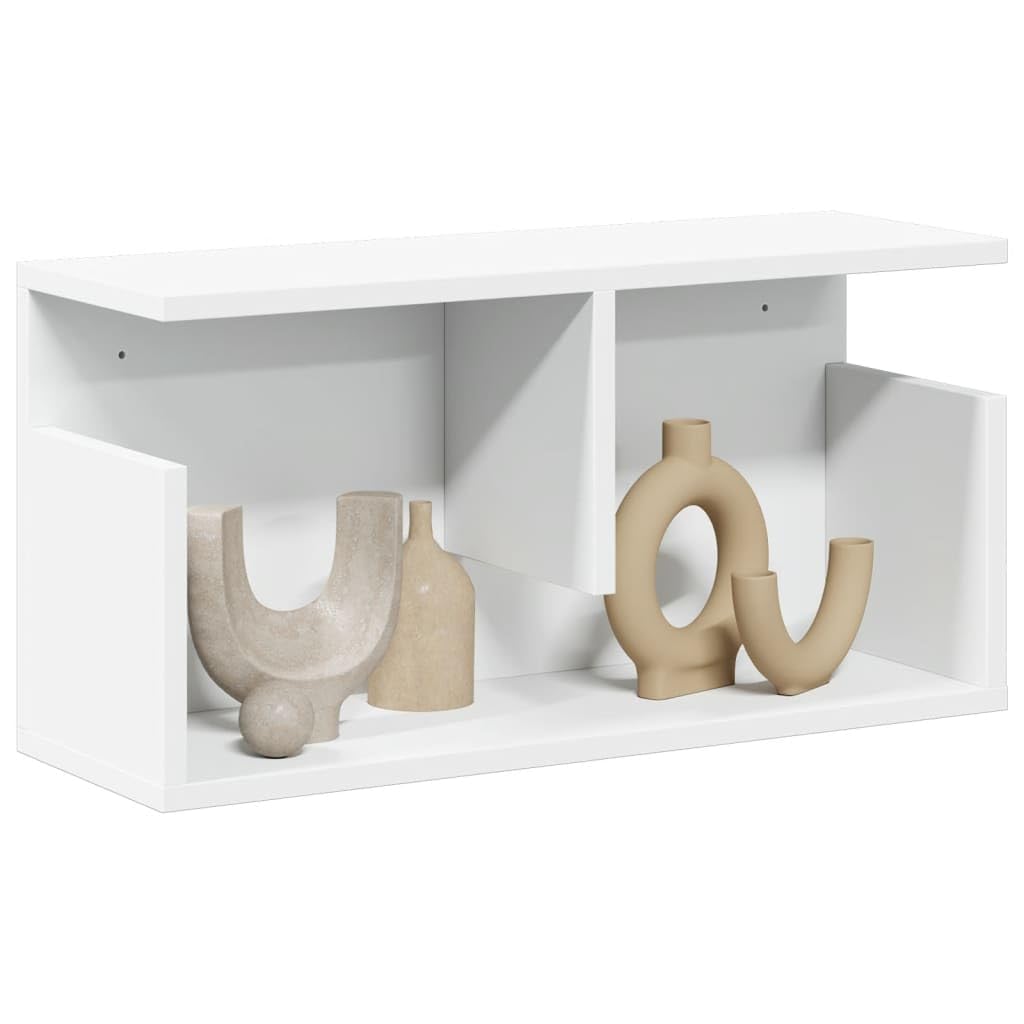 vidaXL Mueble de Pared Madera de ingeniería Blanco 60x20x30 cm