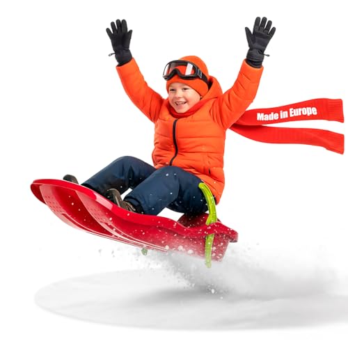 Premium Schlitten Made in Europe. Leicht und Stabil mit Bremshebel/Richtungshebel