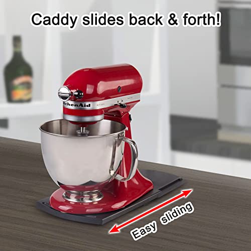 Kitchen Appliance Sliding Tray, Bruvoalon Coffee Slider, Sliding Tray For Coffee Maker, Kitchen Aid Mixer, Blenders And Air Fryer, Appliance Slider For Coutertop With Rolling Wheels (1 Pack) #TOP4