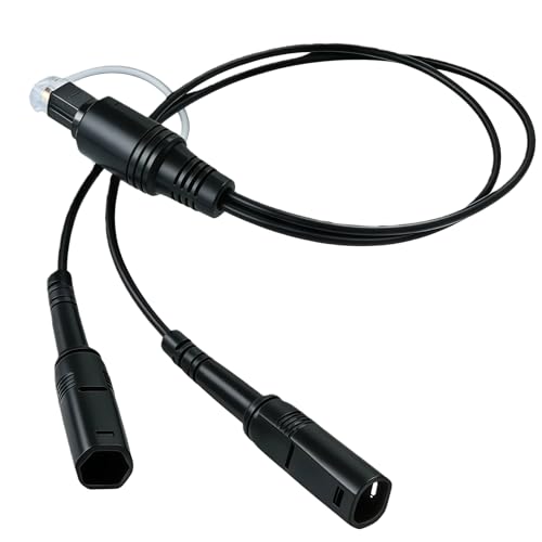 1 in 2 Out Optical Audio Splitter Digital Fiber Optic Splitter 1 Male Input 2 Female Output Supports LPCM/DTS for Xbox PS5 Home Theatre & TV Box