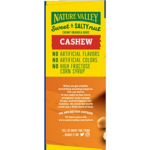 Nature Valley Granola Bars, Sweet And Salty Nut, Cashew, 1.2 Oz, 12 Ct #TOP5