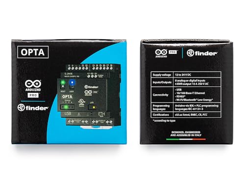 Arduino Opta Lite [AFX00003] - Kompakter industrieller IoT-Controller mit digitalen E/A, analogen Eing�ngen, Modbus- und Edge-Computing-Unterst�tzung f�r Automatisierungs- und Steuerungssysteme