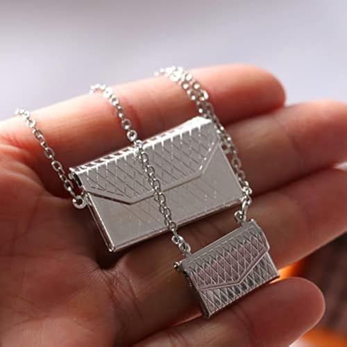 Mini sac à main 1/12 argenté pour décor de maison de poupée