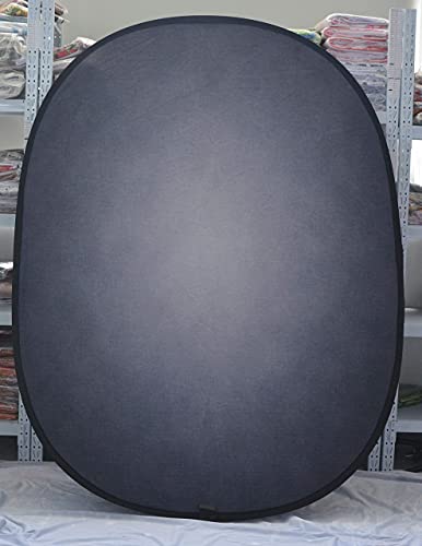 Kate 5X6.5Ft(1.5X2M) Dark Grey Collapsible Backdrop Texture Folding Double Sided Pop Up Backdrops For Photoshoot, Home Video Conference #TOP7