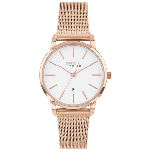 Breil Orologio da donna collezione Avery monocolore quadrante bianco 3 lancette movimento al quarzo e acciaio inox colorato IP Mesh EW0515,...
