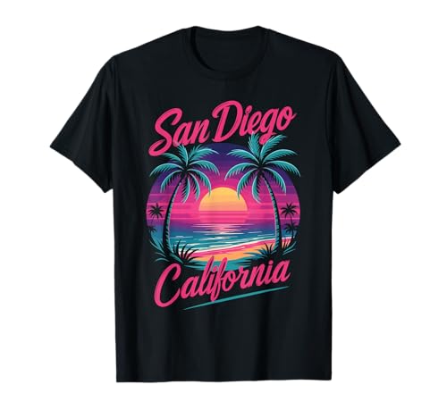 San Diego California Retro Vintage Sunset T-Shirt