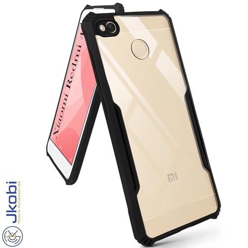 Image of Jkobi Back Case Cover for Xiaomi Redmi 4 (Shockproof with Polycarbonate Clear Panel | Professional Black)
