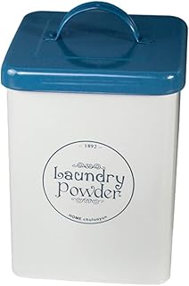 Cabilock Caixa de lata de armazenamento de detergente para lavanderia com tampas herméticas e colher de flandres Recipiente de pó de lavanderia para segurar cápsulas, comprimidos, cápsulas, detergente em pó