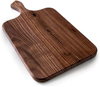Brazos Home Dark Walnut Wood Cutting Board for Kitchen, Seasoned, Chopping Board, Wood Cheese Board, Charcuterie Platter, Ideal for Serving or Chopping Fruit, Vegetables, Cheese or Meat, 16 x 8, Large