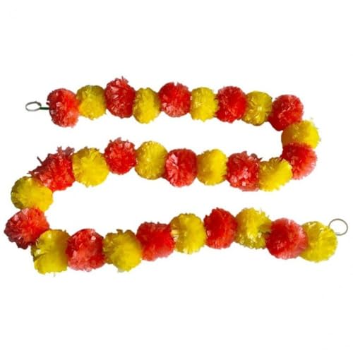 Guirlande fleurs de souci artificielles pour décoration Diwali chaleureuse - 5