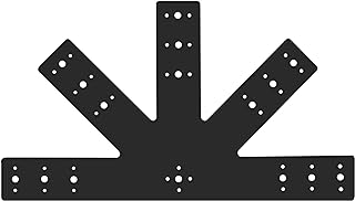 24x13.5 Gable Plate Pergola Truss Roof Plate Connector Heavy Duty 12 Pitch Powder Coated Black