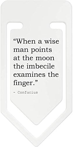 Stamp Press 141mm 'When a wise man points at the moon the imbecile examines the finger.' Quote by Confucius Giant Plastic Paper Clip (CC00031592)