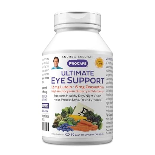 ANDREW LESSMAN Ultimate Eye Support 60 Softgels - 12mg Lutein, 6mg Zeaxanthin, Bilberry, Key Nutrients to Support Eye Health and Promote Healthy Vision. No Additives. Easy to Swallow Softgels