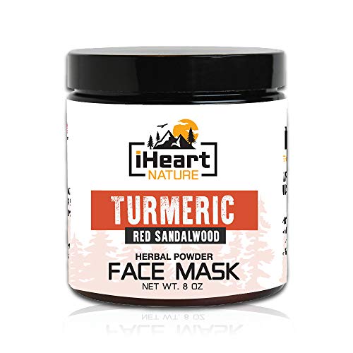 Turmeric Face Mask (DIY Powder with Organic Fenugreek Red Sandalwood) Clears Pores Brightens