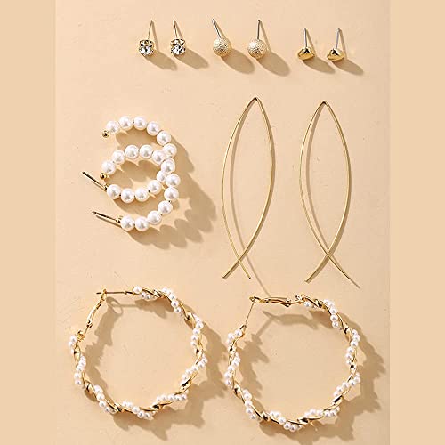Image of Shining Diva Fashion Stylish Combo Metal Earrings for Women and Girls