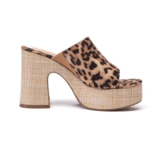 Lryweisy Women's 4 Inch Suede Heels Boho Espadrilles Chunky Platform Sandals Open Toe Dress Pump Shoes with Flexible Cushioned Insole3