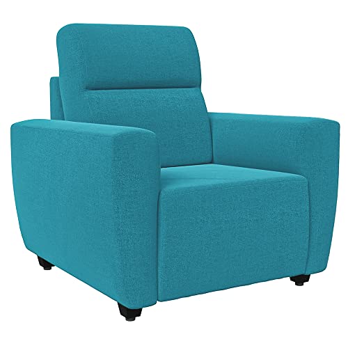 Image of Wakefit Sofa Set | 3 Year Warranty | Sofa 1 Seater, 1 Seater Sofa for Living Room, Wooden Sofa Set, Sofa Set Single Seater - Belize(Malphino : Malibu Green)