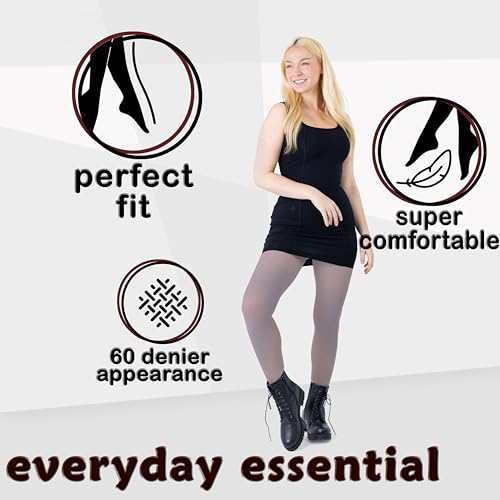 Image of Silky Toes Women's 60D Soft Opaque Tights 1-2 Pairs -Black White And Colored Stockings for Women