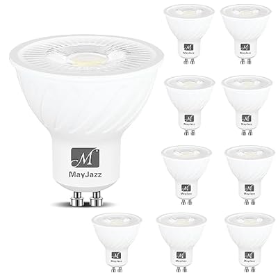 M MayJazz GU10 LED Bulbs Dimmable,5000K Daylight 550LM Track Light Bulb,7W (70W Equivalent),Spot Light Bulb for Recessed Lighting,10 Pack