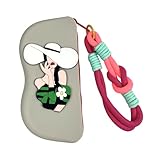 FUFUSING Silicone Slim Glasses Case, Portable Soft Eyeglass Case for Women Kids, Waterproof & Scratch-Resistant Sunglasses Pouch for Daily Use & Travel