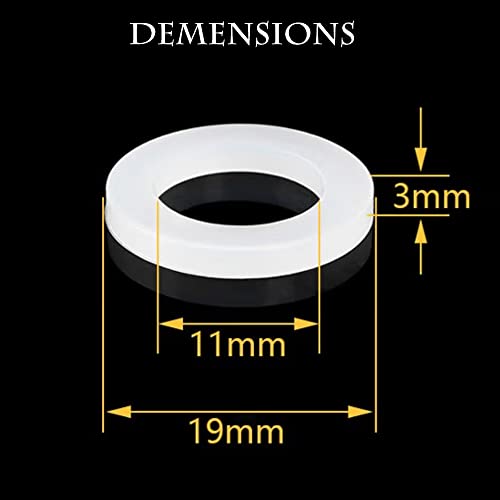 Urtop 20 Pieces 1/2 inch O-Ring Faucet Washers Flat Rubber Seals Gasket 1/2\" Rubber Washer for Connecting Water Pipe, Shower Head Hose, Water Tap - Thumbnail 3