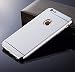 Produktbild numerva Schutzhülle kompatibel mit Apple iPhone 6 / 6S Hülle [3in1 Full-Body Metallic Case] Handyhülle Bumper [Silber]