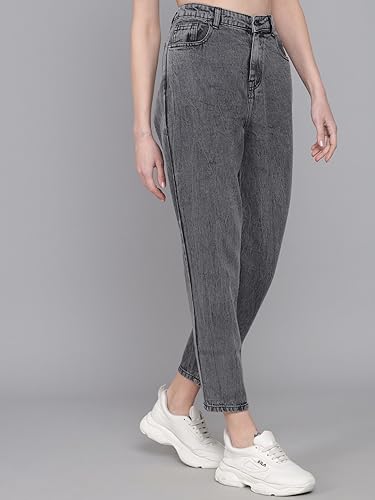 Image of KOTTY Mid Rise Regular Fit Jeans - Tailored Straight Leg Look for Women