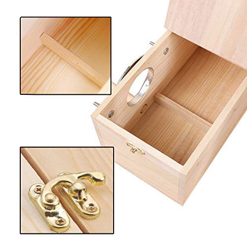 Image of Parakeet Nesting Box, Bird Nest Breeding Box Cage Wood House for Finch Lovebirds Cockatiel Budgie Conure Parrot (M:9.8 inchx5.1 inchx5.3 inch)
