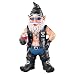 Collections Etc Biker Gnome Figurine Wearing Motorcycle Leather Jacket, Gear, and Tattoos, for Outdoor, Garden, Landscaping Decor, Biker Dude