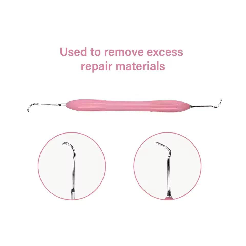 Dental Restorative Instruments with Silicone Grip Handle Filling Instruments 7 Pcs Multicolours