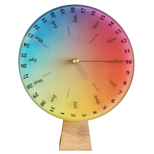 Calendrier perpétuel en bois massif et acrylique 3 couches haut de gamme